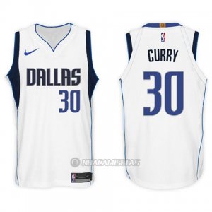 Camiseta Dallas Mavericks Seth Curry #30 2017-18 Blanco