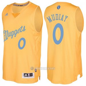 Camiseta Navidad Denver Nuggets Emmanuel Mudiay #0 Dolado
