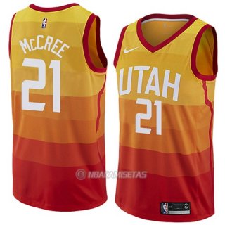 Camiseta Utah Jazz Erik Mccree #21 Ciudad 2018 Amarillo