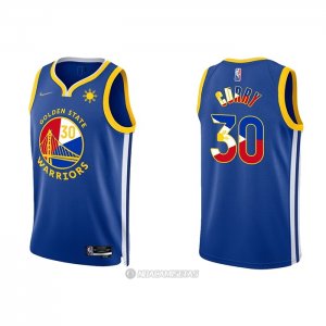 Camiseta Golden State Warriors Stephen Curry #30 Filipino Azul