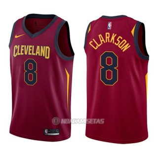 Camiseta Cleveland Cavaliers Jordan Clarkson #8 Icon 2017-18 Rojo