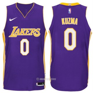 Camiseta Autentico Los Angeles Lakers Kuzma #0 2017-18 Violeta