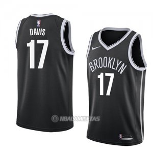 Camiseta Brooklyn Nets Ed Davis #17 Icon 2018 Negro