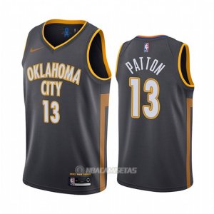 Camiseta Oklahoma City Thunder Justin Patton #13 Ciudad Negro