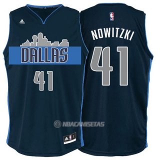 Camiseta Dallas Mavericks Nowitzki #41 Azul