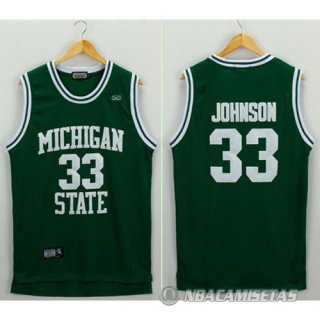 Camiseta NCAA Michigan State Johnson Verde #33