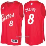 Camiseta Navidad Philadelphia 76ers Jahlil Okafor #8 Rojo