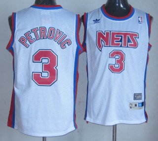 Camiseta Brooklyn Nets Petrovic #3 Blanco