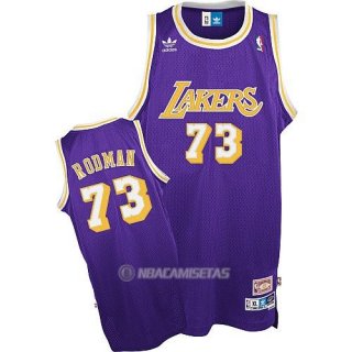 Camiseta Retro Los Angeles Lakers Rodman #73 Purpura