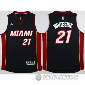 Camiseta Miami Heat Whiteside #21 Negro