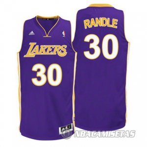 Camiseta Los Angeles Lakers Randle #30 Purpura