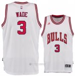 Camiseta Chicago Bulls Wade #3 Blanco