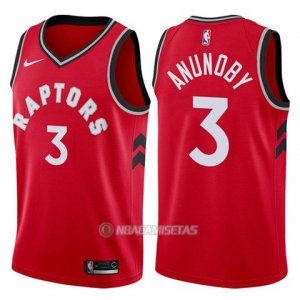 Camiseta Toronto Raptors Og Anunoby #3 Icon 2017-18 Rojo
