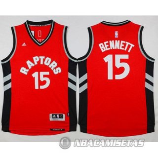 Camiseta Toronto Raptors Bennett #15 Rojo