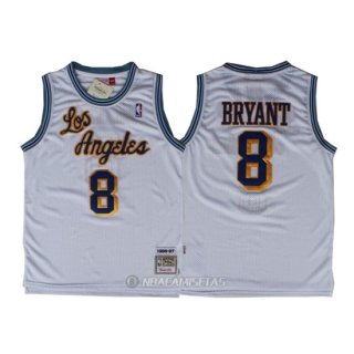 Camiseta Retro Los Angeles Lakers Bryant #8 Blanco