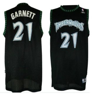 Camiseta retro de Garnett Minnesota Timberwolves #21 Negro
