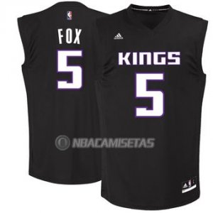 Camiseta Negro Moda Sacramento Kings Fox #5 Negro