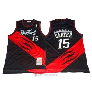 Camiseta Retro Toronto Raptors Carter #15 Negro Rojo