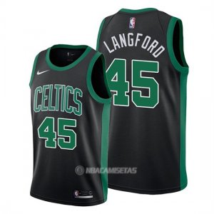 Camiseta Boston Celtics Romeo Langford #45 Statement 2019-20 Negro