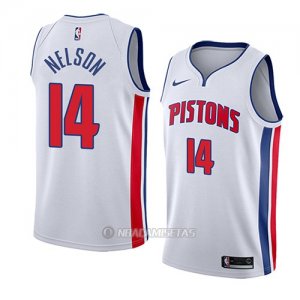 Camiseta Detroit Pistons Jameer Nelson #14 Association 2018 Blanco