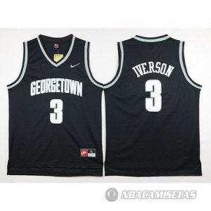 Camiseta NCAA George town Iverson Negro #3