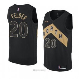 Camiseta Toronto Raptors Kay Felder #20 Ciudad 2018 Negro