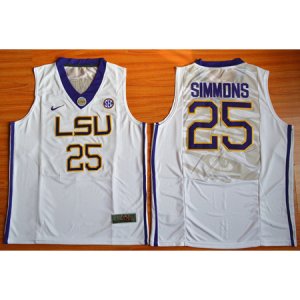 Camiseta NCAA Ben Simmons #25 Blanco