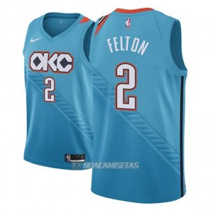 Camiseta Oklahoma City Thunder Raymond Felton #2 Ciudad 2018-19 Azul