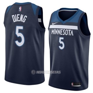 Camiseta Minnesota Timberwolves Gorgui Dieng #5 Icon 2018 Azul