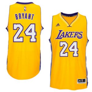 Camiseta Auténtico de Lakers Bryant #24 Amarillo