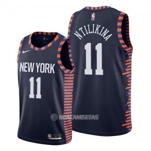 Camiseta New York Knicks Frank Ntilikina #11 Ciudad 2019 Azul