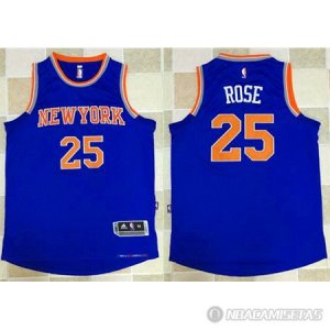 Camiseta Knicks Real Player Bordado Edicion #25 Rose Azul
