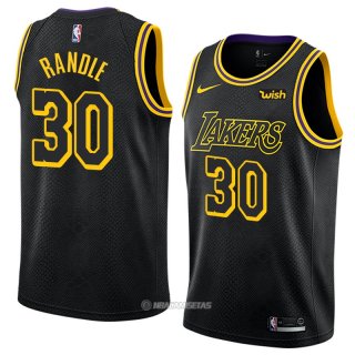 Camiseta Los Angeles Lakers Julius Randle #30 Ciudad 2018 Negro