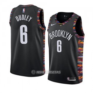 Camiseta Brooklyn Nets Jared Dudley #6 Ciudad 2018-19 Negro