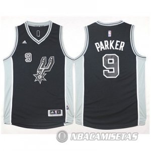 Camiseta San Antonio Spurs Parker #9 Negro