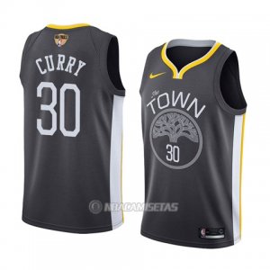 Camiseta Golden State Warriors Stephen Curry #30 Statement 2017-18 Gris