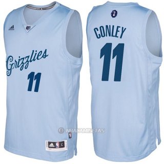 Camiseta Navidad Memphis Grizzlies Mike Conley #11 Claro Azul