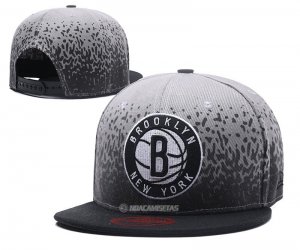 NBA Brooklyn Nets Sombrero Negro Gris