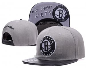 NBA Brooklyn Nets Sombrero Gris Negro