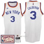 Camiseta Retro New York Knicks Calderon #3 Blanco 2016-17