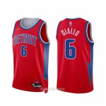 Camiseta Detroit Pistons Isaiah Livers #12 Ciudad 2021-22 Rojo