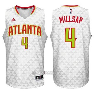 Camiseta Atlanta Hawks Millsap #4 Blanco