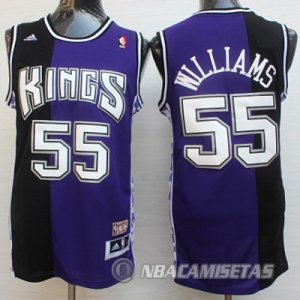 Camiseta Sacramento Kings Williams #55 Purpura Negro