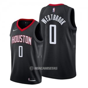Camiseta Houston Rockets Russell Westbrook #13 Statement 2019 Negro