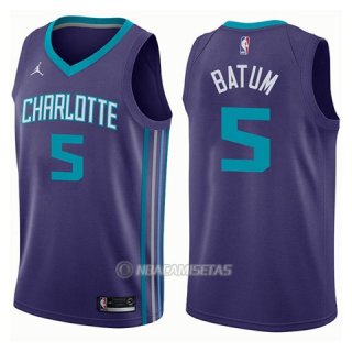 Camiseta Charlotte Hornets Nicolas Batum #5 Statement 2017-18 Violeta