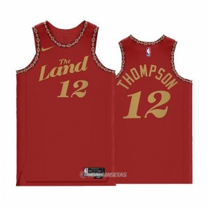 Camiseta Cleveland Cavaliers Tristan Thompson #12 Ciudad 2023-24 Rojo