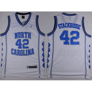 Camiseta NCAA Stackhouse Carolina #42 Blanco