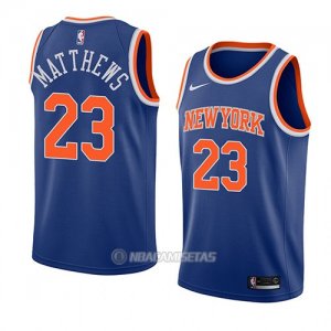 Camiseta New York Knicks Wesley Matthews #23 Icon 2018 Azul