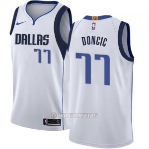 Camiseta Dallas Mavericks Luka Doncic #77 Association 2018 Azul