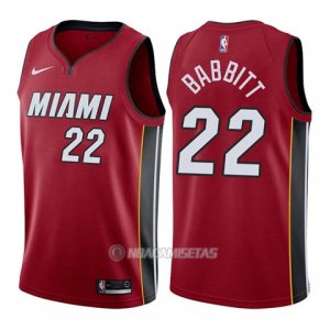 Camiseta Miami Heat Luke Babbitt #22 Statement 2017-18 Rojo